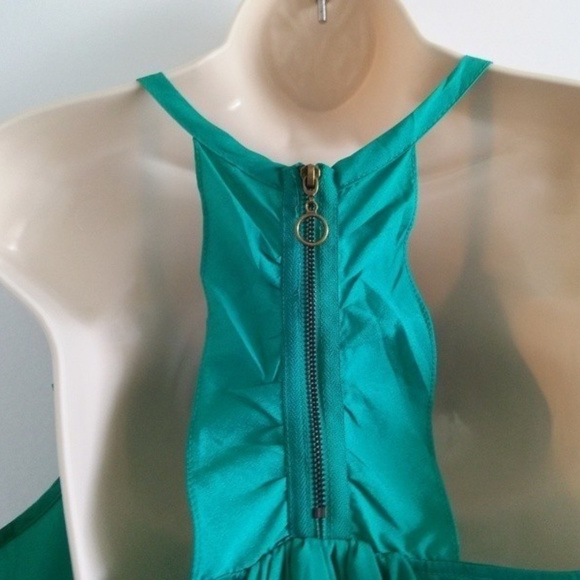 Aqua Green Racerback Ruffled Tank Top Spring L - Picture 4 of 5